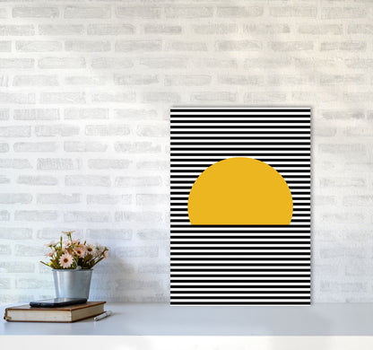 Sunset Line Art Art Print by Jason Stanley A2 Black Frame