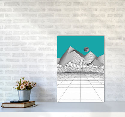 White Moon Rise Art Print by Jason Stanley A2 Black Frame