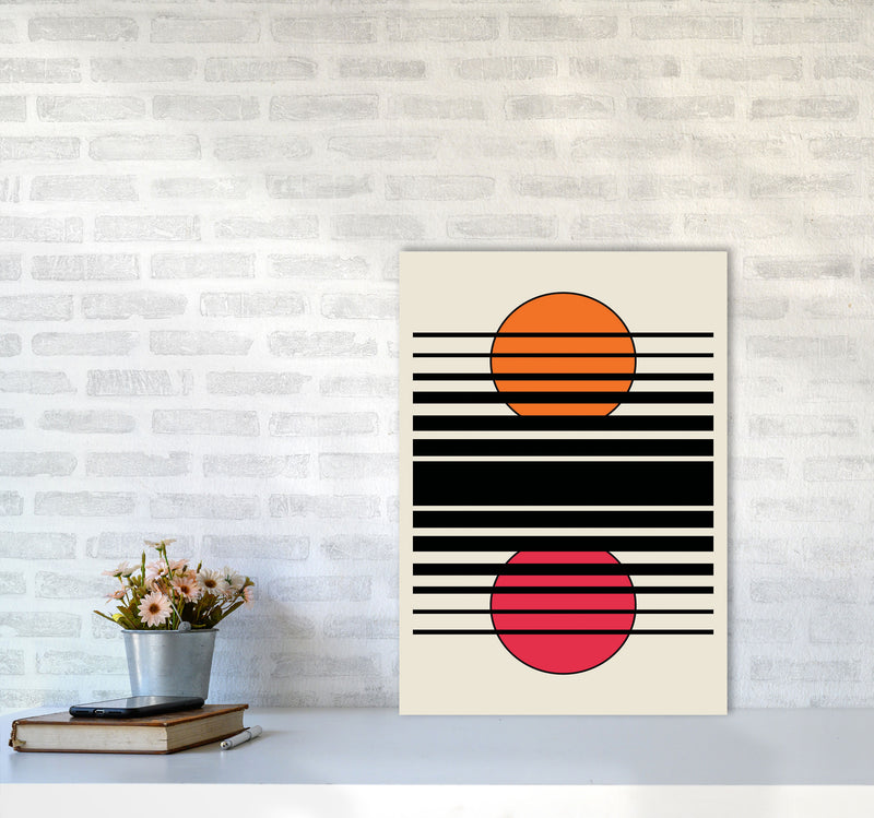 Geometric Suns Art Print by Jason Stanley A2 Black Frame