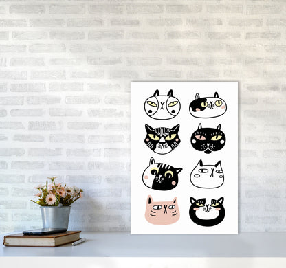 Crazy Cat Lady Art Print by Jason Stanley A2 Black Frame