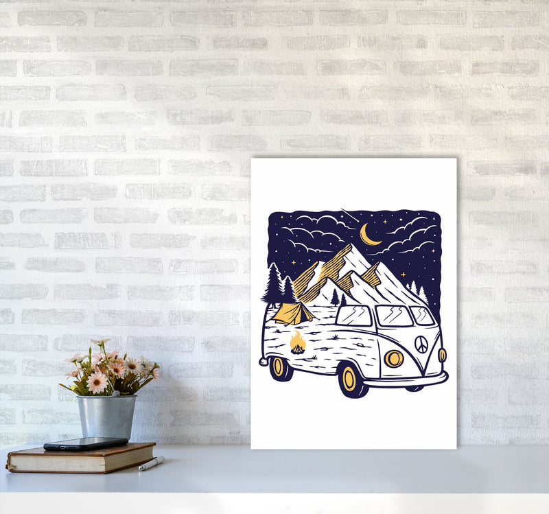 Camping Is Fun Art Print by Jason Stanley A2 Black Frame