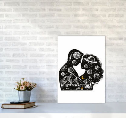 Galactic Love Art Print by Jason Stanley A2 Black Frame