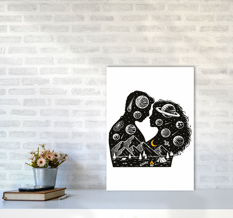 Galactic Love Art Print by Jason Stanley A2 Black Frame