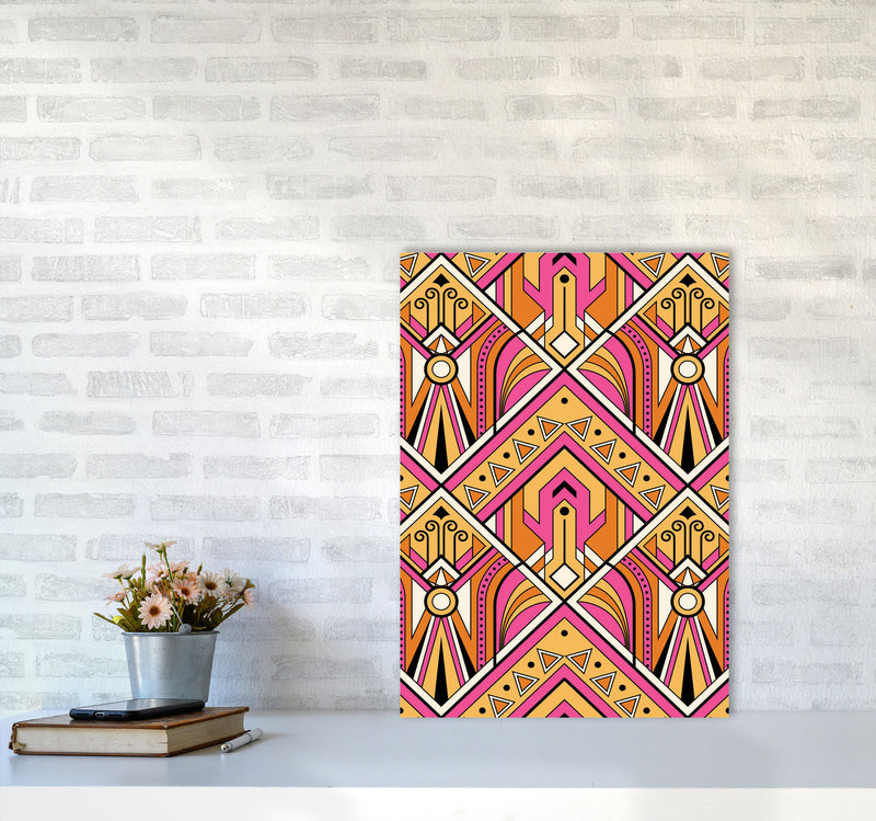Pink Patterns Art Print by Jason Stanley A2 Black Frame