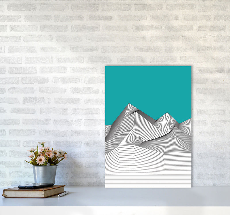 Blue Mountain Art Print by Jason Stanley A2 Black Frame
