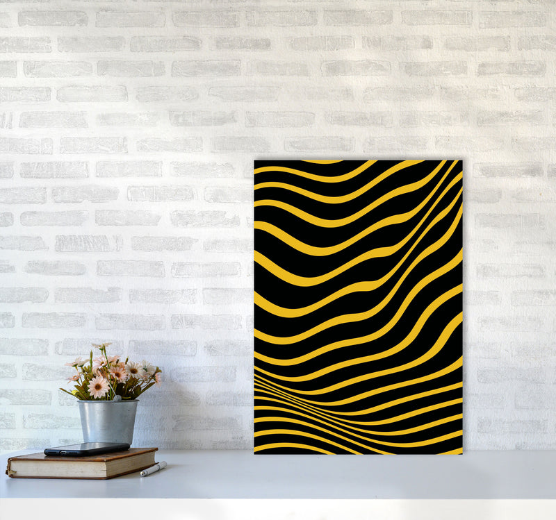 Yellow Vibes Art Print by Jason Stanley A2 Black Frame