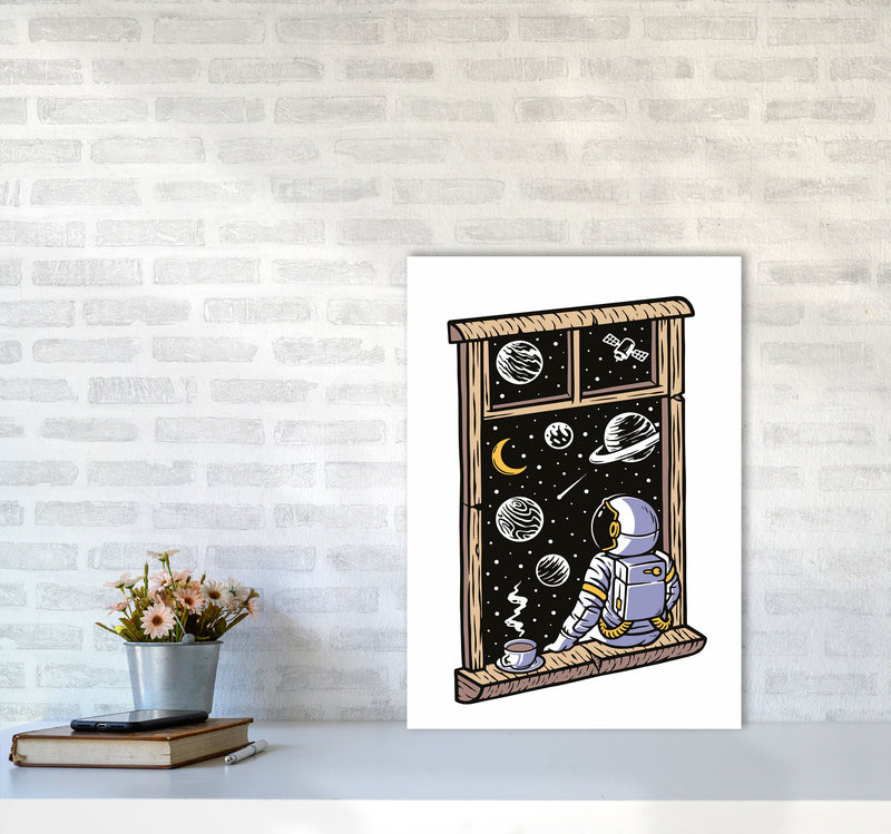 Planet Views Art Print by Jason Stanley A2 Black Frame