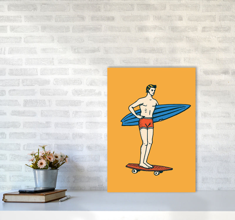 Gone Surfin' Art Print by Jason Stanley A2 Black Frame