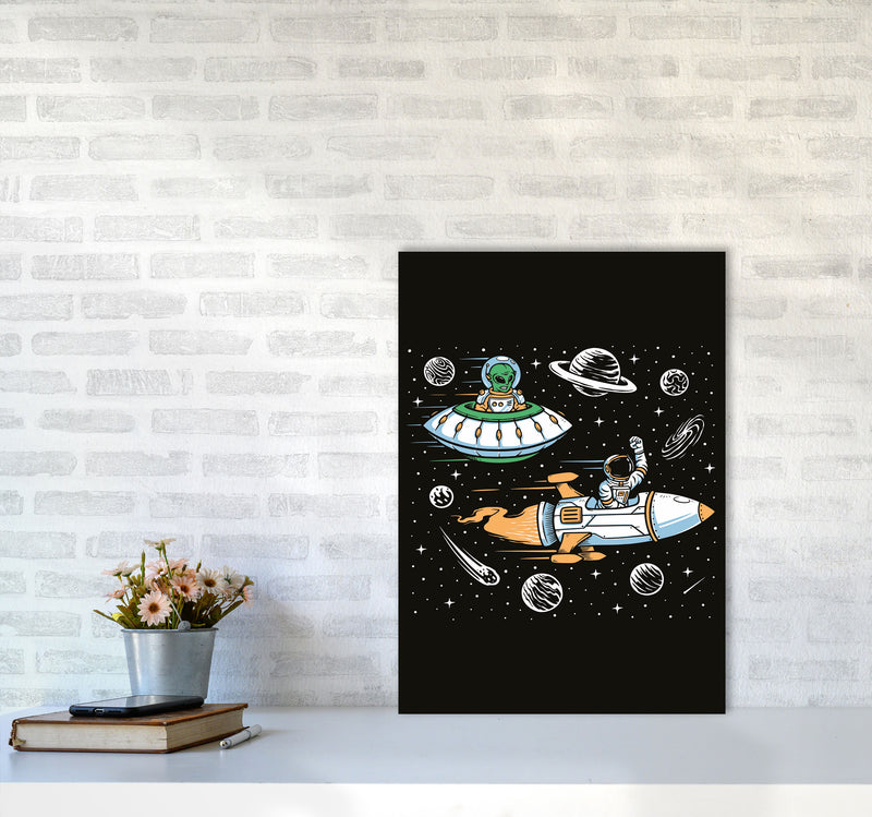 Space Rage Art Print by Jason Stanley A2 Black Frame