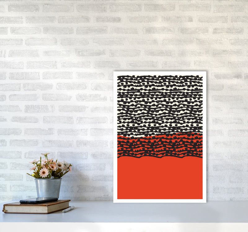 Red Vibe 2 Art Print by Jason Stanley A2 Black Frame