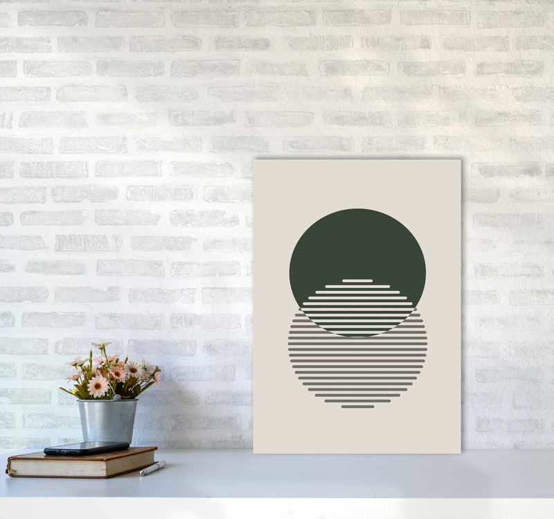 Minimal Abstract Circles II Art Print by Jason Stanley A2 Black Frame