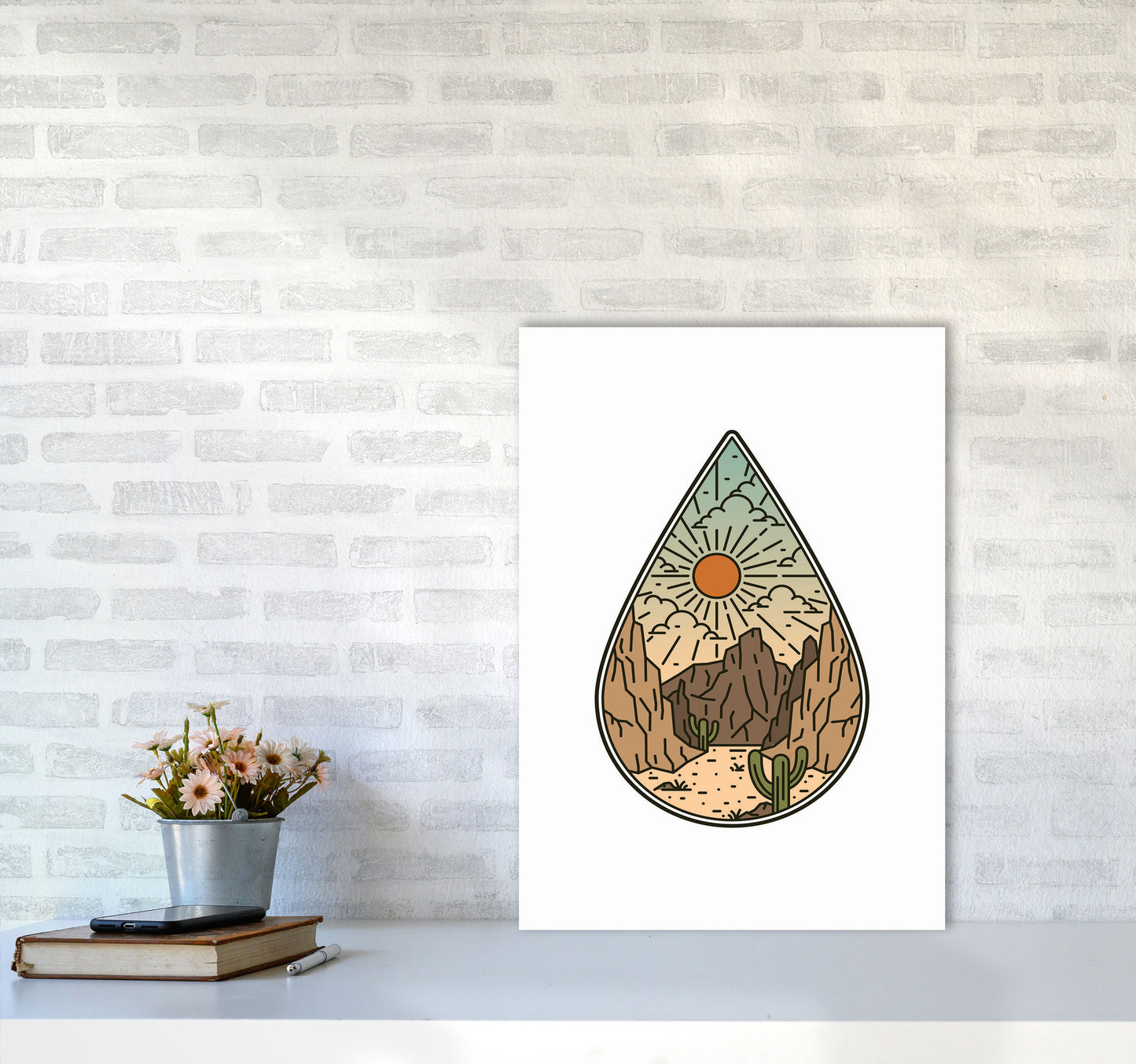 Desert Vibes II Art Print by Jason Stanley A2 Black Frame