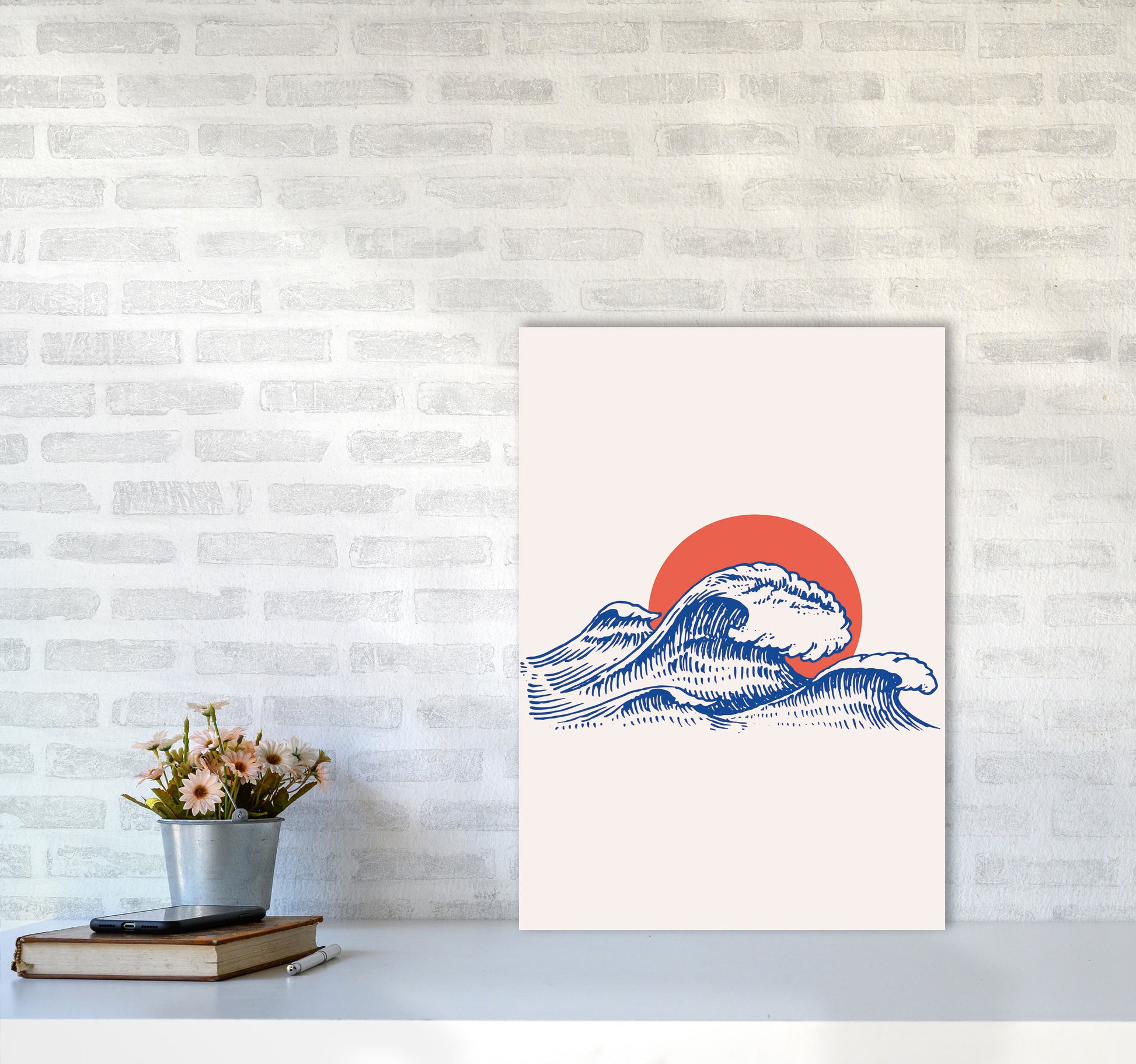 Chill Waves Art Print by Jason Stanley A2 Black Frame