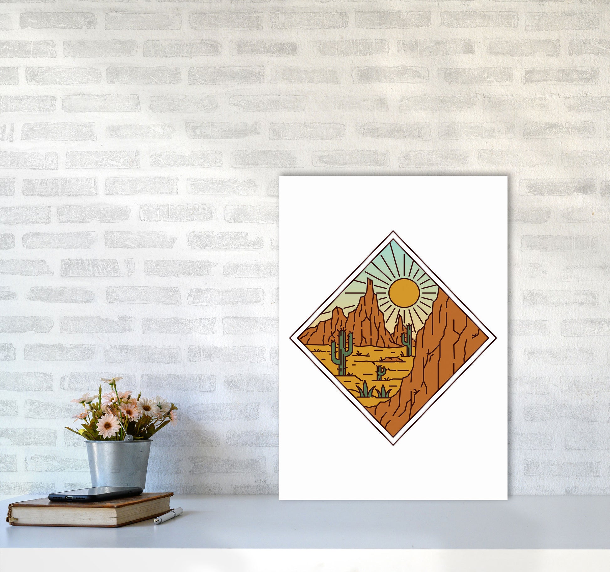 Desert Vibes Art Print by Jason Stanley A2 Black Frame