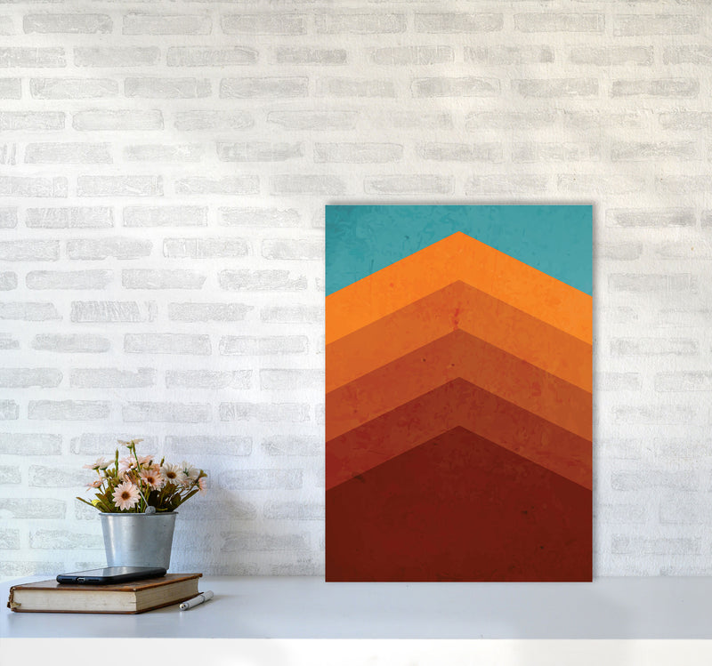 Abstract Mountain Sunrise II Art Print by Jason Stanley A2 Black Frame