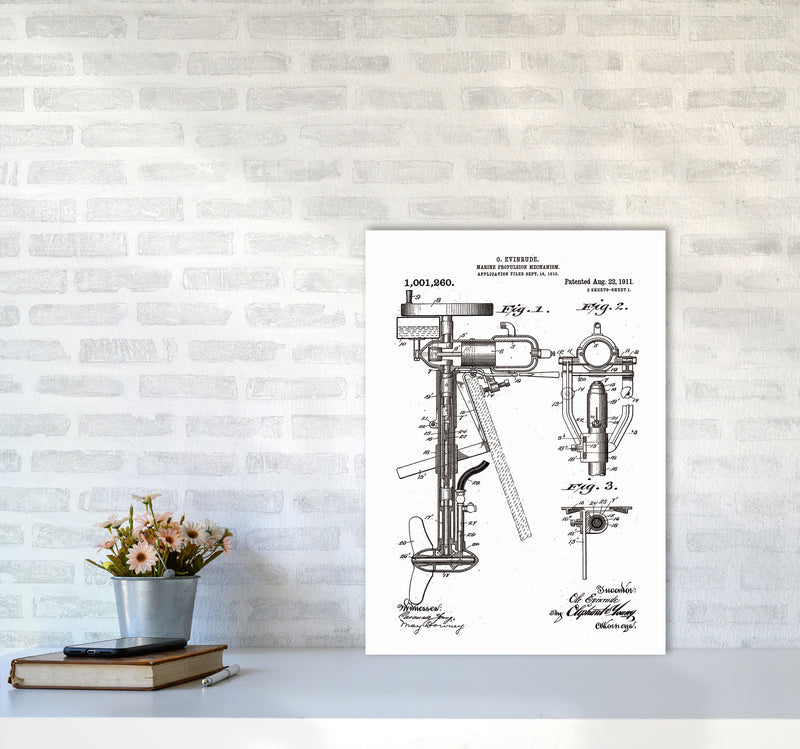 Outboard Boat Propeller Patent Art Print by Jason Stanley A2 Black Frame