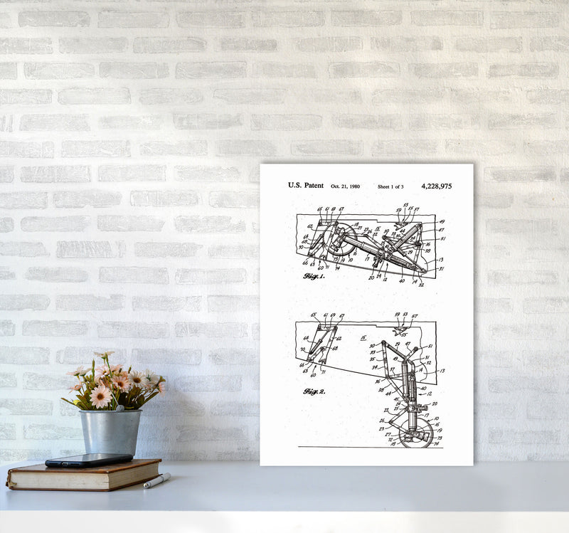 Airplane Landing Gear Patent Art Print by Jason Stanley A2 Black Frame