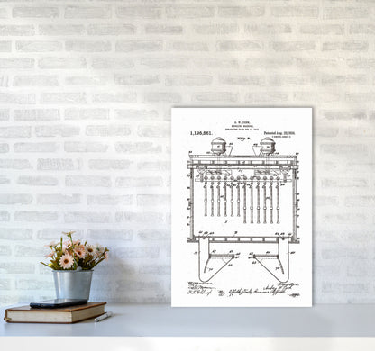 Bronzing Machine Patent Art Print by Jason Stanley A2 Black Frame