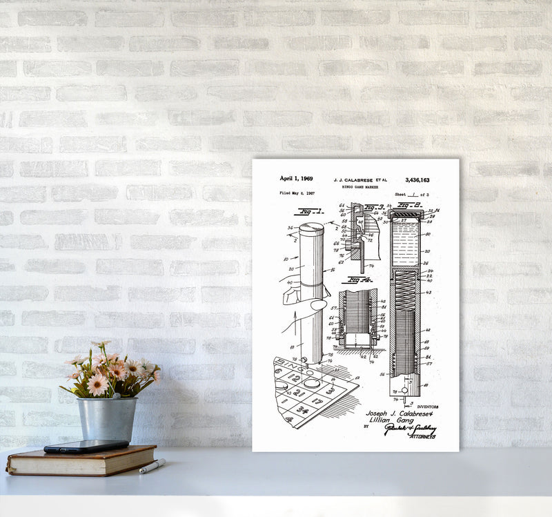 Bingo Game Marker Patent Art Print by Jason Stanley A2 Black Frame