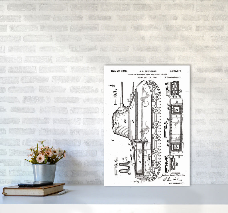 Military Tank 2 Patent Art Print by Jason Stanley A2 Black Frame