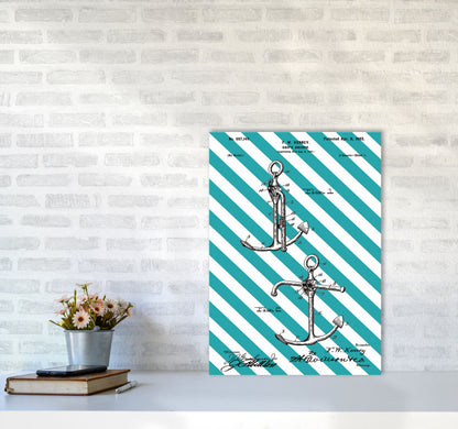 Anchor Patent Side Stripe Art Print by Jason Stanley A2 Black Frame