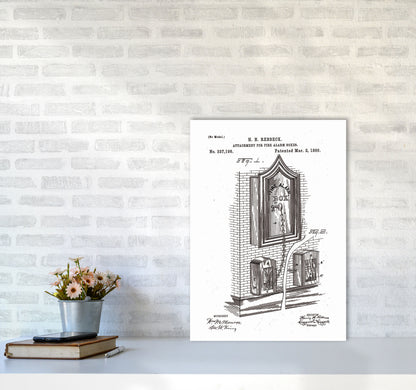 Fire Alarm Box Patent Art Print by Jason Stanley A2 Black Frame