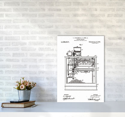 Popcorn Machine Patent Art Print by Jason Stanley A2 Black Frame