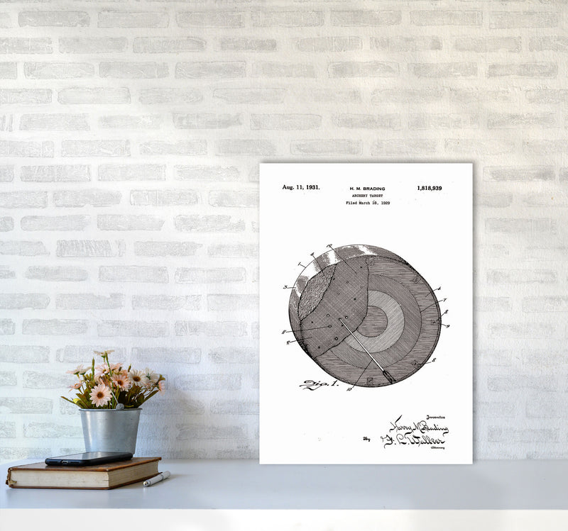Archery Target Patent Art Print by Jason Stanley A2 Black Frame