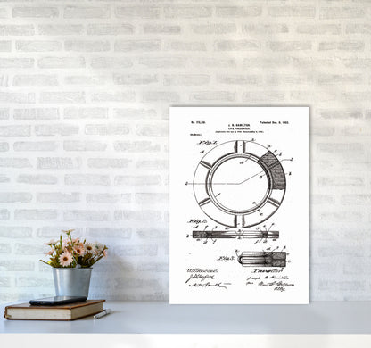 Life Preserver Patent Art Print by Jason Stanley A2 Black Frame