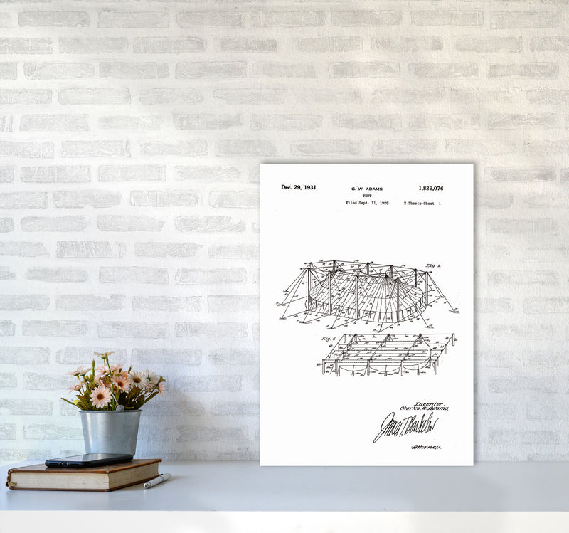 Carnival Tent Patent Art Print by Jason Stanley A2 Black Frame