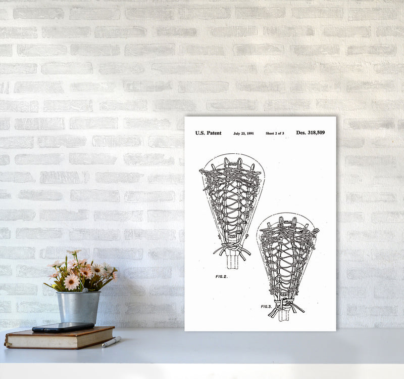 Lacross Stick Patent Art Print by Jason Stanley A2 Black Frame