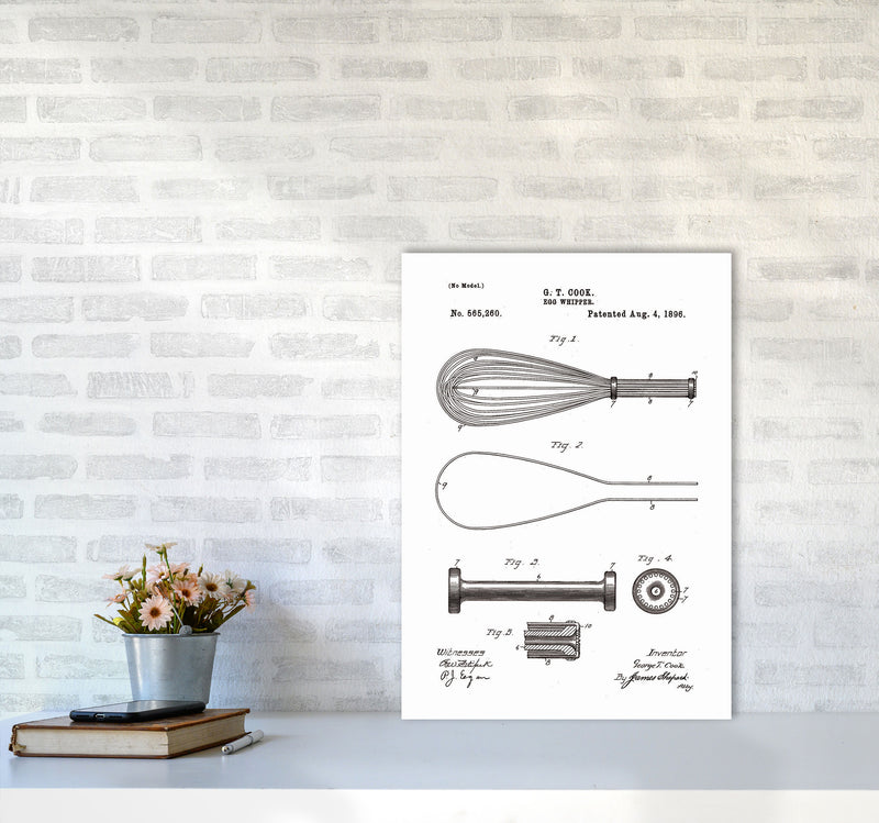 Egg Whipper Patent Art Print by Jason Stanley A2 Black Frame