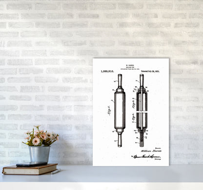 Rolling Pin Patent Art Print by Jason Stanley A2 Black Frame