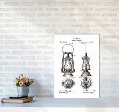 Vintage Lamp Patent Art Print by Jason Stanley A2 Black Frame