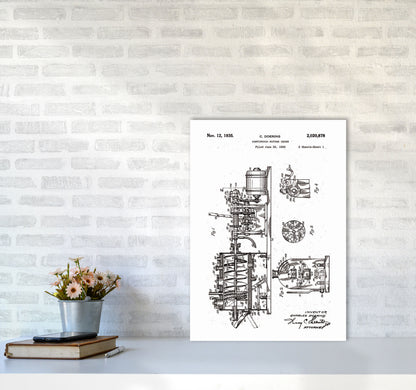 Butter Churn Patent Art Print by Jason Stanley A2 Black Frame