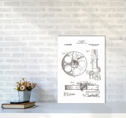 Film Reel Patent 2 Art Print by Jason Stanley A2 Black Frame