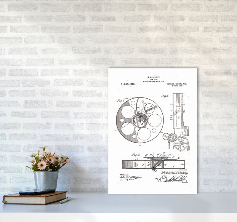Film Reel Patent 2 Art Print by Jason Stanley A2 Black Frame