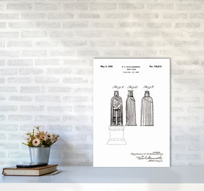 Chess Piece Patent Art Print by Jason Stanley A2 Black Frame