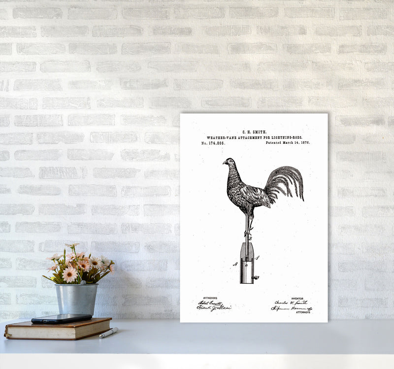 Weather Vane Patent Art Print by Jason Stanley A2 Black Frame