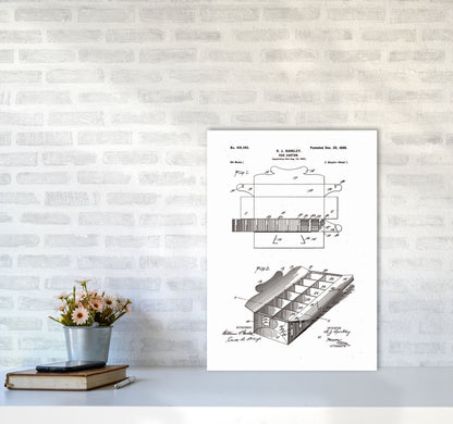 Egg Carton Patent Art Print by Jason Stanley A2 Black Frame
