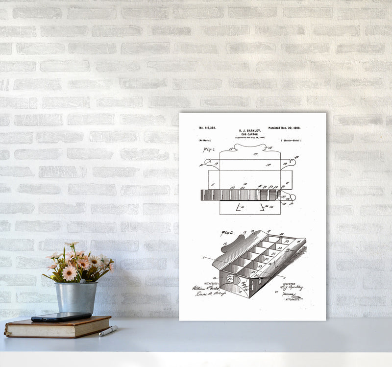Egg Carton Patent Art Print by Jason Stanley A2 Black Frame