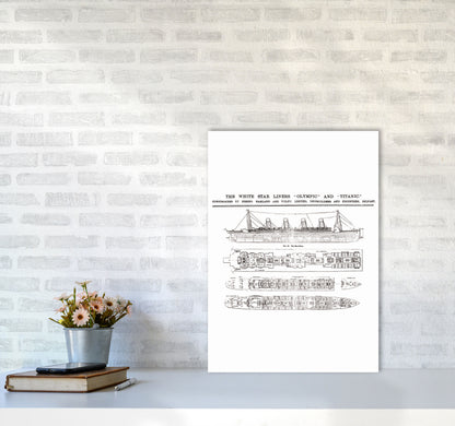 Titanic Patent 2 Art Print by Jason Stanley A2 Black Frame