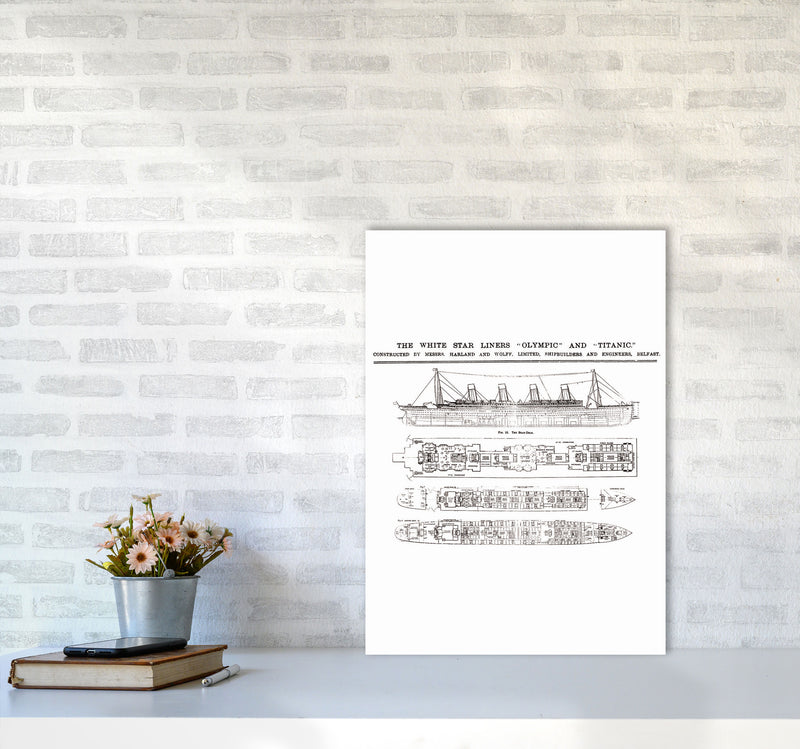 Titanic Patent 2 Art Print by Jason Stanley A2 Black Frame