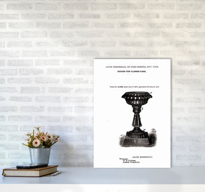 Flower Vase Patent Art Print by Jason Stanley A2 Black Frame