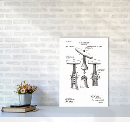 Corkscrew Patent Art Print by Jason Stanley A2 Black Frame