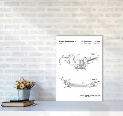 Slinky Dog Patent Art Print by Jason Stanley A2 Black Frame