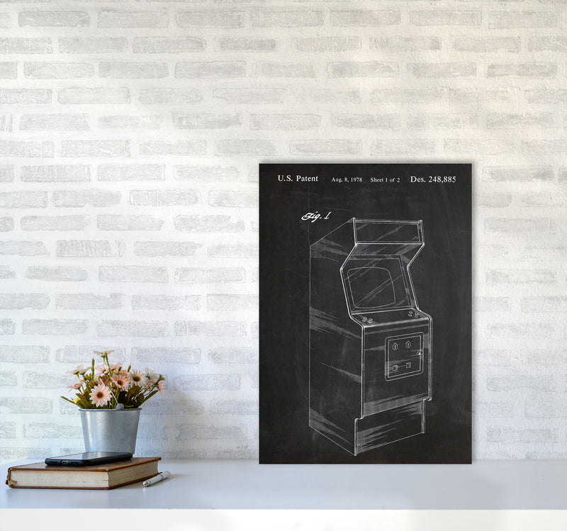 Arcade Game Patent Art Print by Jason Stanley A2 Black Frame