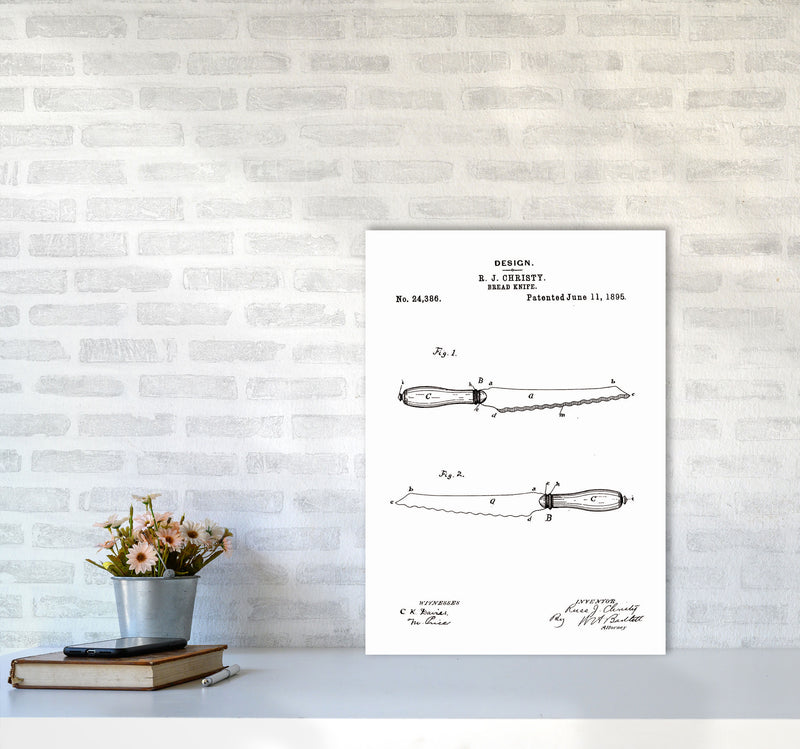 Bread Knife Patent Art Print by Jason Stanley A2 Black Frame