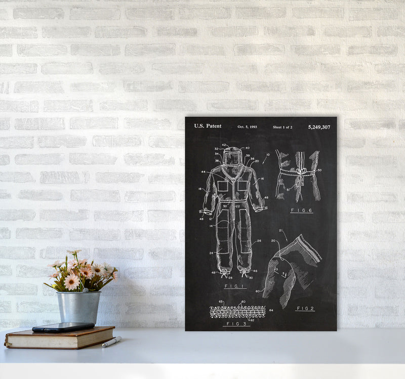 Bee Suit Patent Art Print by Jason Stanley A2 Black Frame