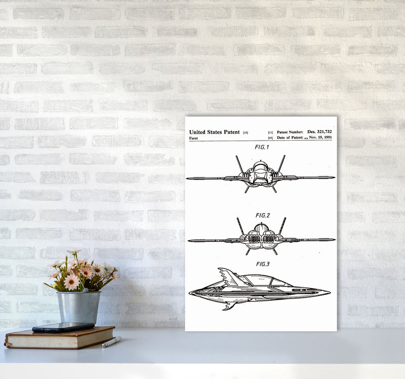 Batwing Patent Art Print by Jason Stanley A2 Black Frame